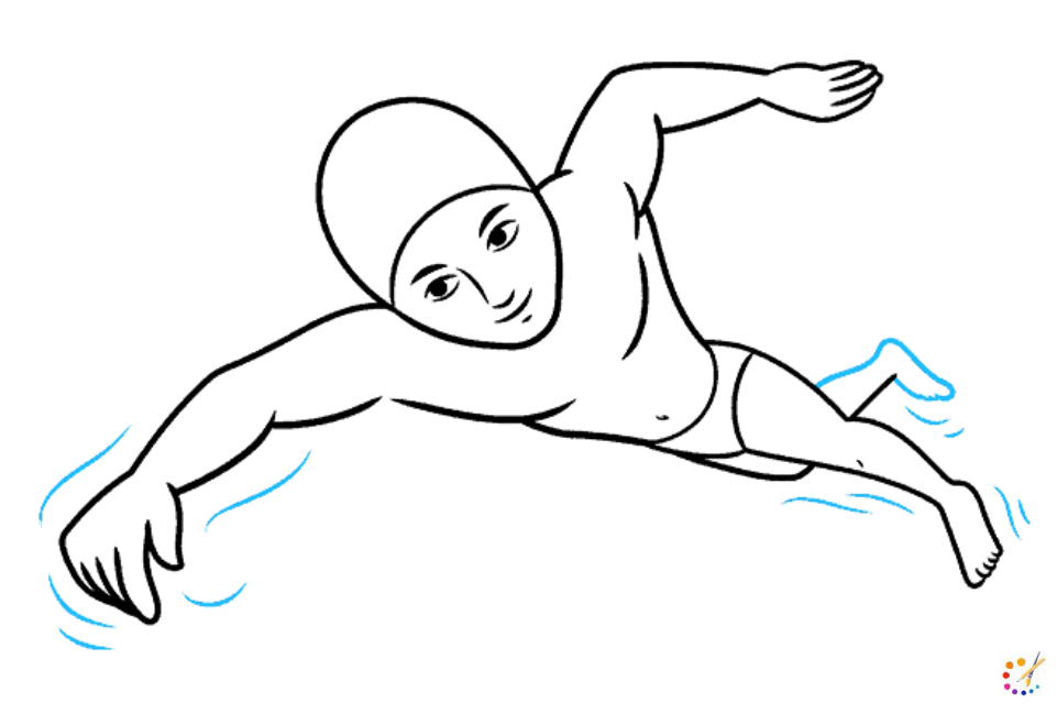 How tp draw a swimmer