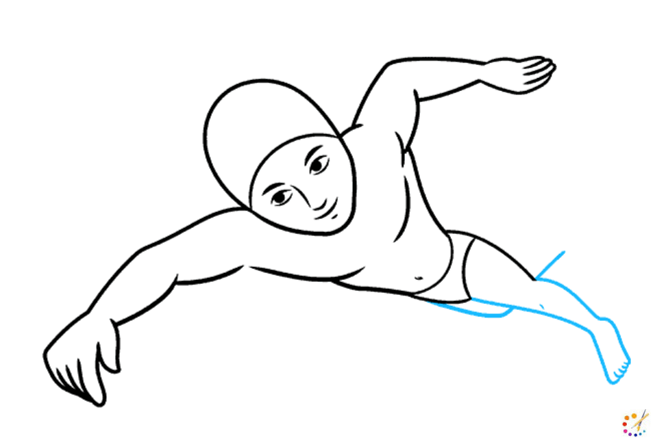 How tp draw a swimmer