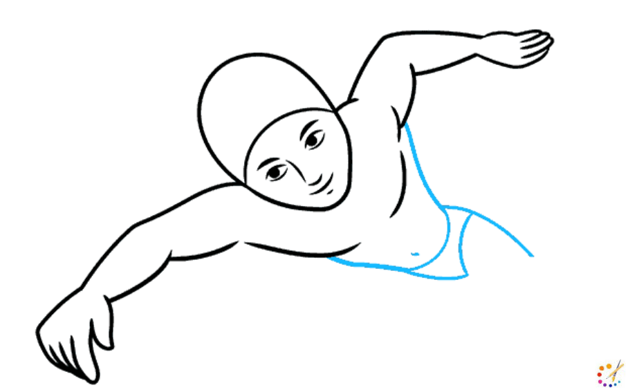 How tp draw a swimmer