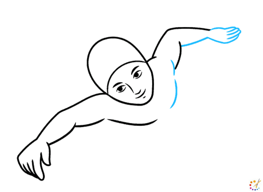 How tp draw a swimmer