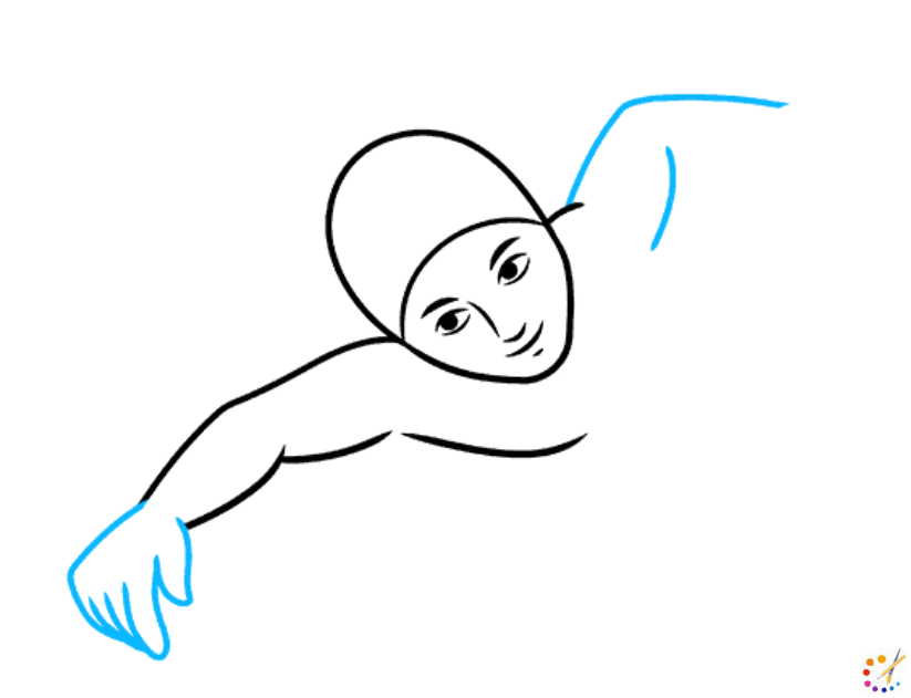 How tp draw a swimmer