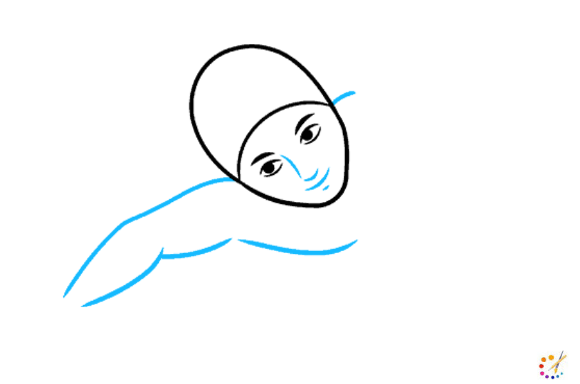 How tp draw a swimmer