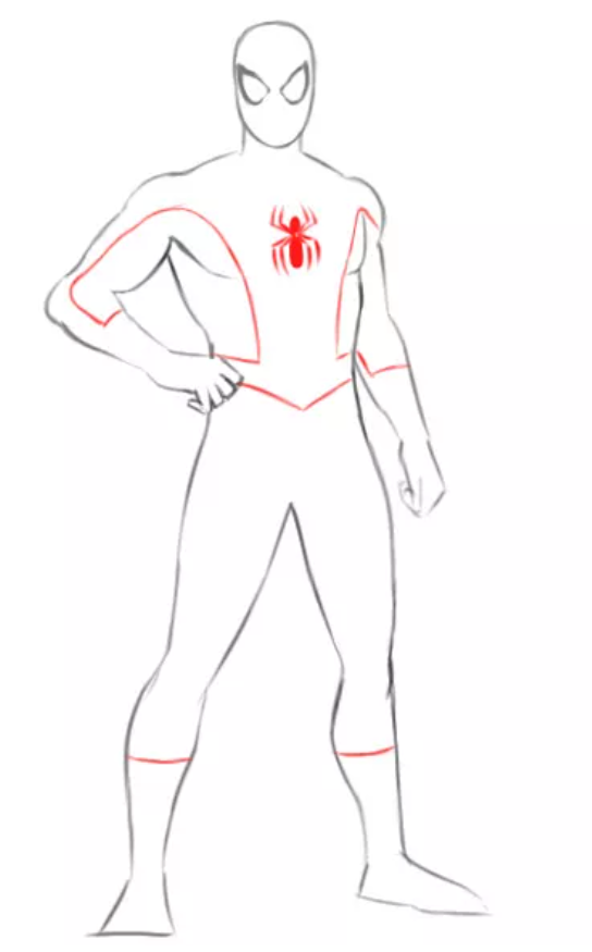 How to draw Spiderman