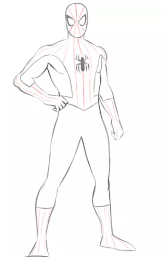 How to draw Spiderman