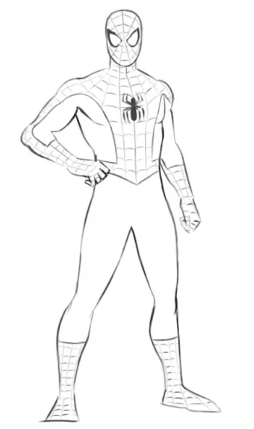 How to draw Spiderman