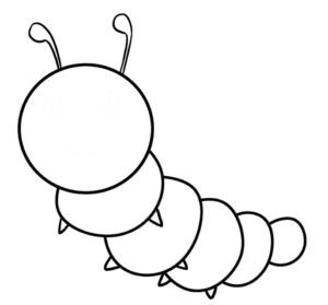 How to draw caterpillar