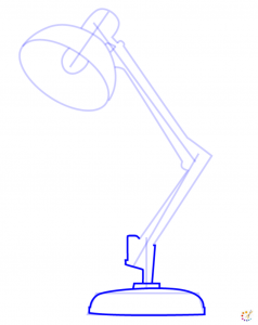 How to draw table lamp