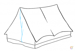 How to draw tent