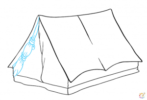 How to draw tent