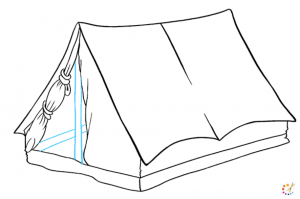 How to draw tent