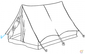 How to draw tent