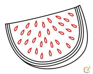 How to draw watermelon