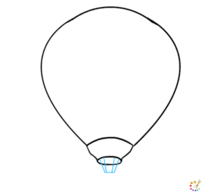 How to draw a hotair balloon