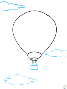 How to draw a hotair balloon