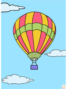 How to draw a hotair balloon