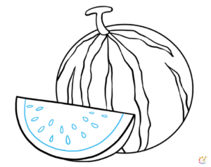 How to draw watermelon