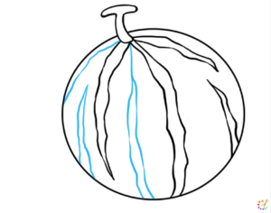 How to draw watermelon