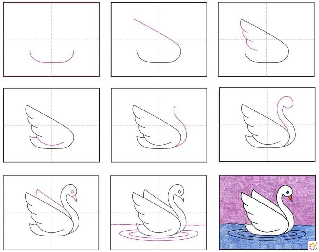 How to draw a swan