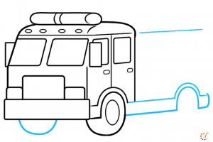 How to draw firetruck