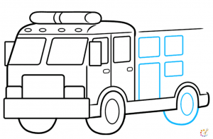 How to draw firetruck