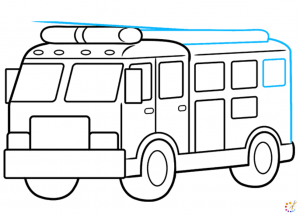 How to draw firetruck