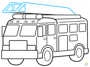 How to draw firetruck