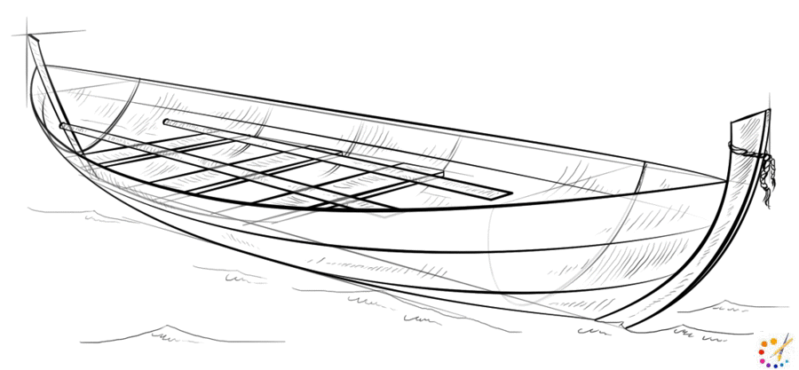 How to draw boat