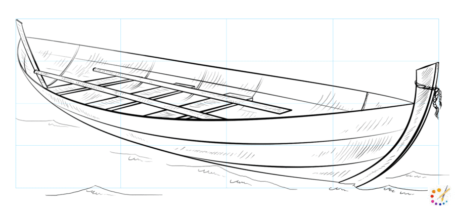 How to draw boat