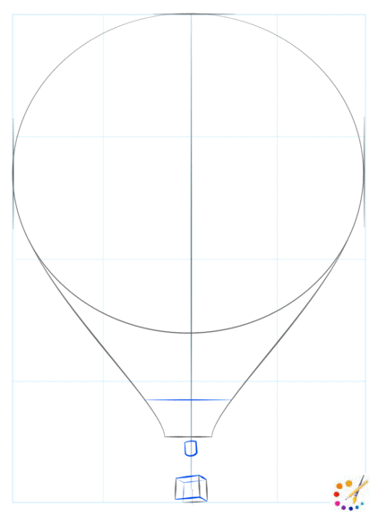 How to draw a hotair balloon