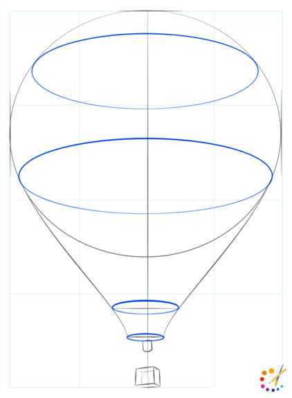 How to draw a hotair balloon