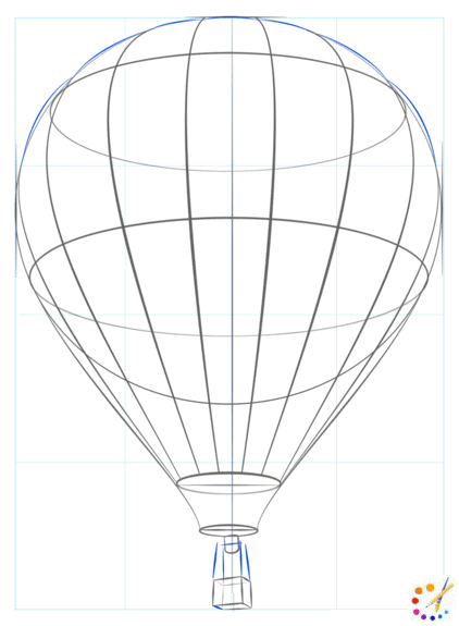 How to draw a hotair balloon