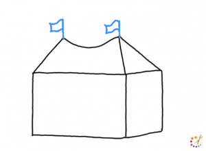 How to draw tent