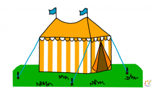 How to draw tent