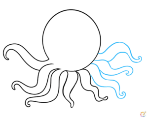 How to draw octopus