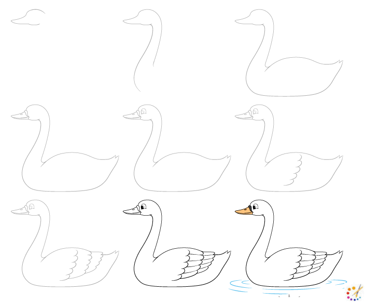 How to draw a swan