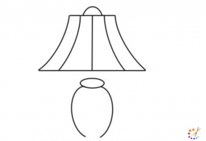 How to draw table lamp