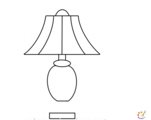 How to draw table lamp