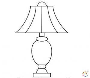 How to draw table lamp