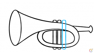 How to draw trumpet