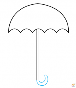 How to draw an umbrella