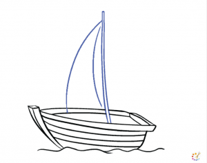 How to draw boat