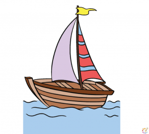 How to draw boat