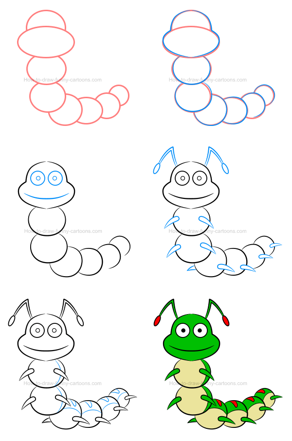 draw caterpillar for kids