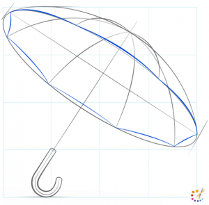 How to draw an umbrella