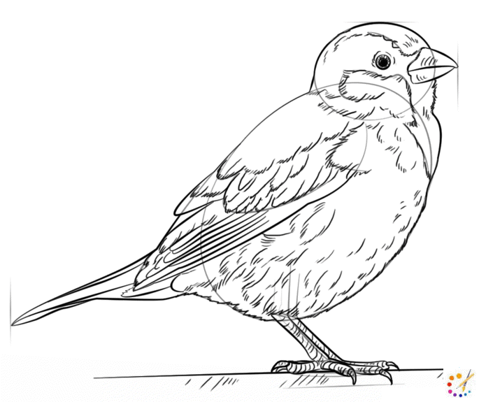 How to draw a Sparrow