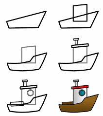 How to draw boat