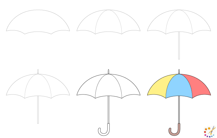 How to draw an umbrella