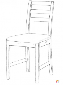 How to draw chair