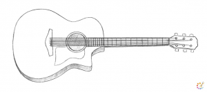 How to draw Guitar