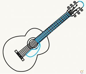 How to draw Guitar